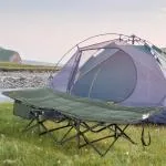 Campingsäng Solsäng Grå av Stål och Oxford Tyg för Simbassäng och Balkong Hopfällbar med Väska och Mugghållare 120 kg 186 x 68 x 48 cm