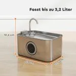 Kattdricksfontän 3,2 L med Tyst Pump och Aktivt Kolfilter