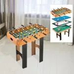 Spelbord Multispelbord Flerfärgad av MDF och Stål för Barn och Vuxna 4-i-1 Fotboll Hockey Bordtennis Biljard 87 x 43 x 73 cm