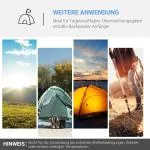 Tunneltält Campingtält Ljusblå av Glasfiber och Polyester för Utomhusäventyr 2-3 Personer med Pinnar Vattentät 426 x 206 x 154 cm