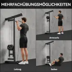 Roddmaskin för Träning och Väggmonterad Fitnessmaskin för Hemmagym Hållbar och Stabil Svart Stål för Styrka och Motion och Träning