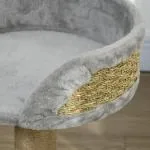 Klösträd Kattträd Litet Jutegrå av Sisal och Plysch för Katter upp till 4 kg Skrapstolpe med Lekboll 49 cm