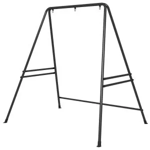 Hängstolsram Stativ Svart av Stål för Inomhus och Utomhusbruk Stabilt Stativ för Hängande Stolar Lastkapacitet upp till 150 kg 178 x 143 x 180 cm