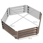 Odlingskrage för Trädgård och Balkong med Väderbeständig Yta och Öppen Botten Hållbar och Stabil Mörkbrun Metall 113 x 98 x 30 cm