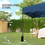 Lusthus Paviljong Pop-Up Partytält Mörkblå av Polyester och Metall för Camping och Trädgård Vintertätt Tält med Väska 3 x 3 m