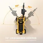 Grävmaskin Leksak Gul Plast för Barn 1.5 till 3 år Åkbil med Rörlig Skopa och Förvaring under Sitsen Rolig Lek och Motorikträning