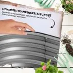 Upphöjd Bädd Odlingslåda Silver av Metall för Trädgård och Balkong Grönsaksbädd med Öppen Botten Örtbädd Robust 105 x 62 x 30 cm