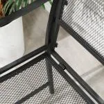 Trädgårdsbänk i Metall 2 Personer, Robust Parkbänk med Ryggstöd, Väderbeständig Utemöbel för Trädgård, Svart, 113 x 58 x 98 cm