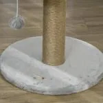 Klösträd Kattträd Litet Jutegrå av Sisal och Plysch för Katter upp till 4 kg Skrapstolpe med Lekboll 49 cm