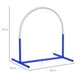 Agility Träningsset Hundsport Vit av PE och ABS för Hundar Set om 4 med Rosetter och Bärväska Bärbar 88 x 64 x 95 cm