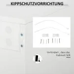 Skänk Byrå Vit av Trä för Vardagsrum Multifunktionsskåp med 2 Lådor och 3 Dörrar Arkivskåp 117 x 36 x 74 cm