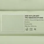 Liggunderlag Luftmadrass Grön av Nylon och TPU för Utomhusäventyr Vattenavvisande med Fotpump och Bärväska 80 kg