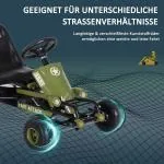 Sportig Gokart Pedalfordon med Handbroms och Ergonomisk Sits Säker Leksak för Aktiva Barn Grön 99 X 65 X 56 Cm