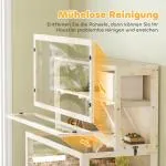 Hamsterbur 3 Våningar Naturfärgad Trä och Plexiglas för Smådjur Stor Bur med Hus och Tillbehör Rymlig Design och God Ventilation