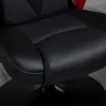 Ergonomisk Gamingstol med Gungfunktion, Bekväm Kontorsstol i Konstläder, Höj- och Sänkbar Sits för Spel och Arbete, Svart