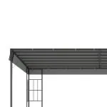 Pergola med Justerbart Tak, Modern Trädgårdspaviljong i Metall, Skapar Skugga och Rumskänsla på Uteplatsen, Grå, 4 x 3 m